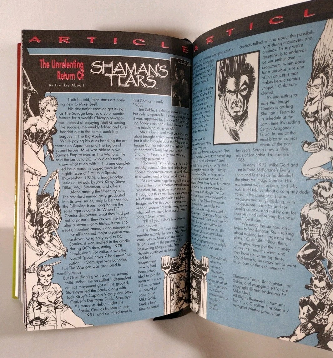 Shaman's Tears Omnibus (1993) Complete Mike Grell Custom Bound Comic HC ARG