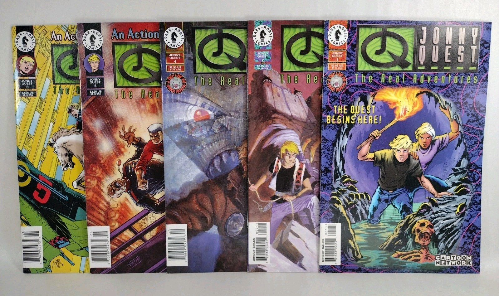 Jonny Quest Real Adventures (1996) Dark Horse Comic Lot Set #1 2 4 6 8 VF-NM