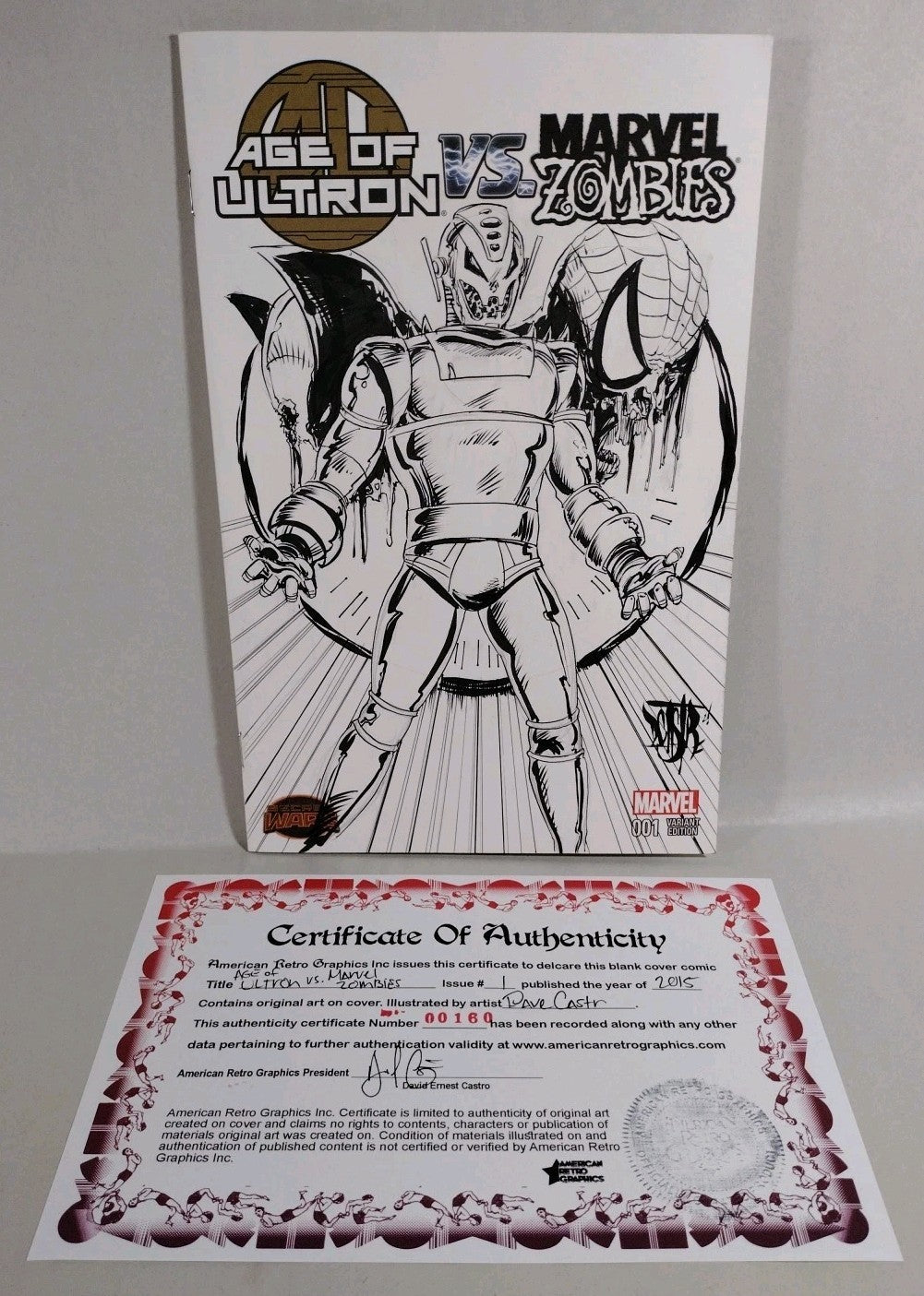 Age of Ultron vs Marvel Zombies #1 Sketch Cover Variant w Original DCastr Art