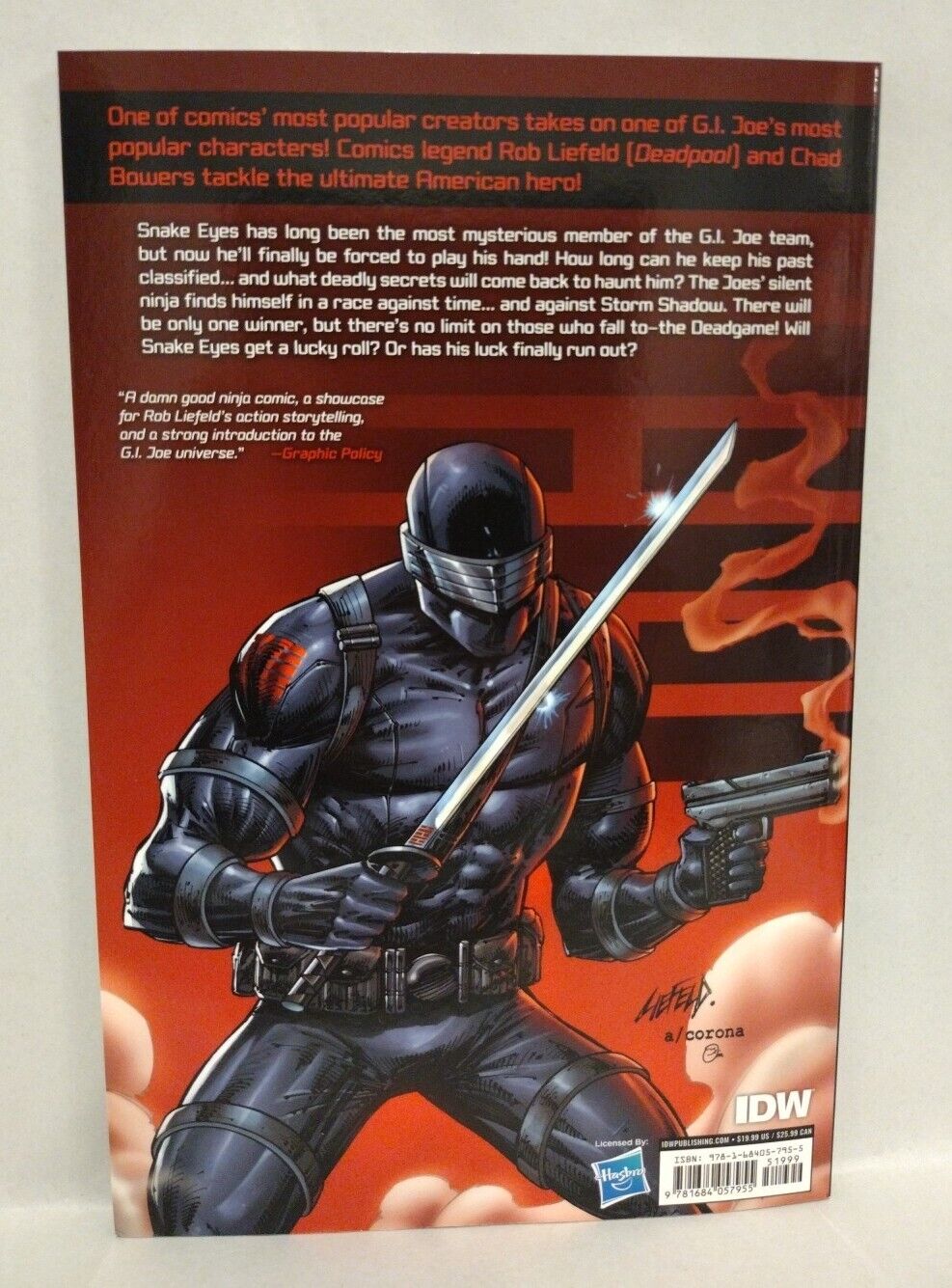 GI Joe Snake Eyes Deadgame (2021) IDW Rob Liefeld TPB New