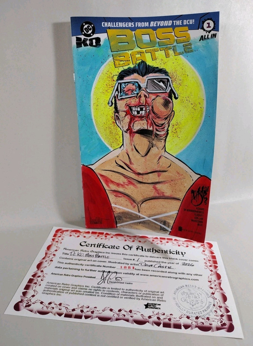 DC KO Boss Battle #1 (2026) Sketch Cover Comic W Original DCastr Plastic Man Art