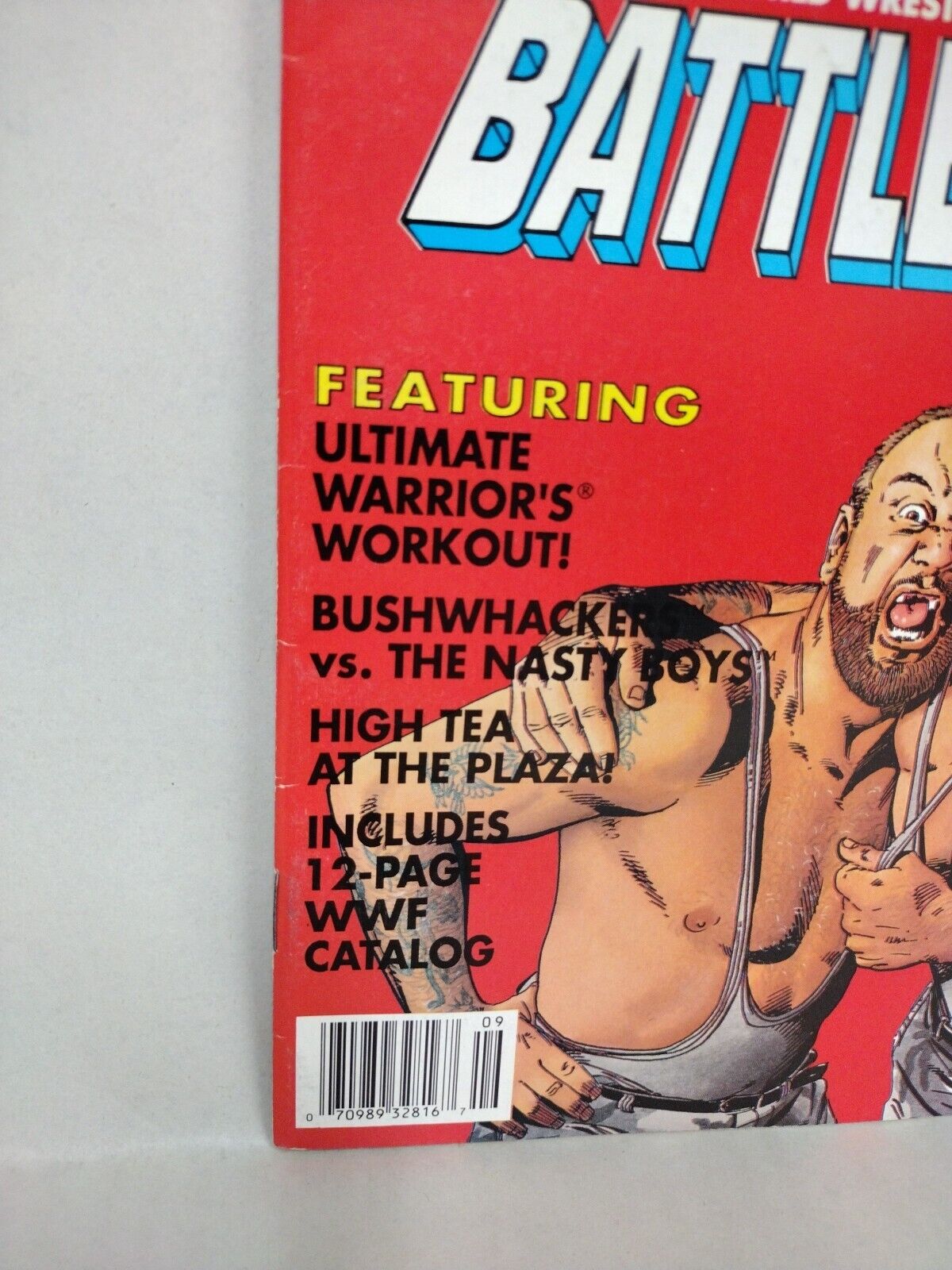 WWF Battle Mania (1991) Valiant Comic Magazine Lot Set #1 &2 W Poster Inserts