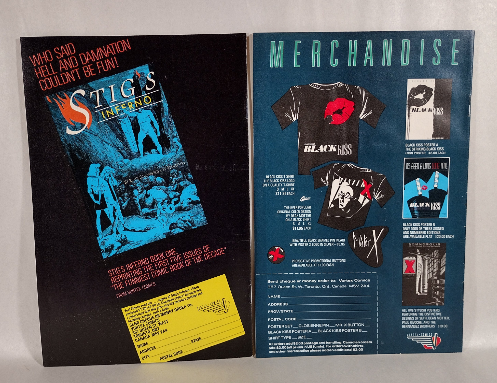 Black Kiss (1988) Vortex Comic Set #1 3-12 Signed Howard Chaykin Richard Ory