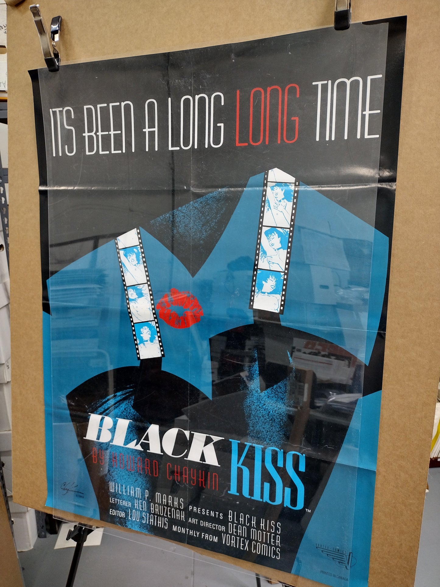 Black Kiss (1998) Vortex Comics 35 X 26" Promotional Poster Howard Chaykin