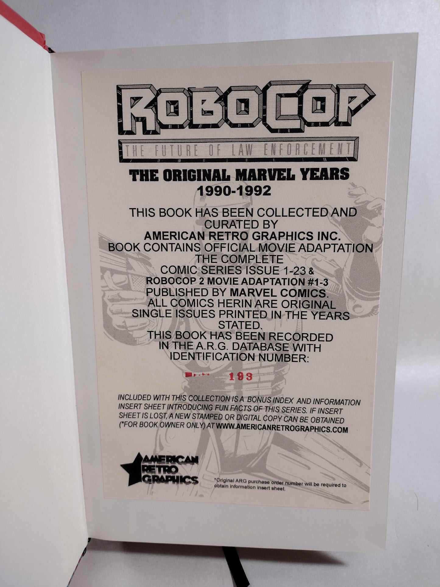 Robocop (1990) Complete Marvel Years Omnibus ARG Custom Bound Comic Collection HC