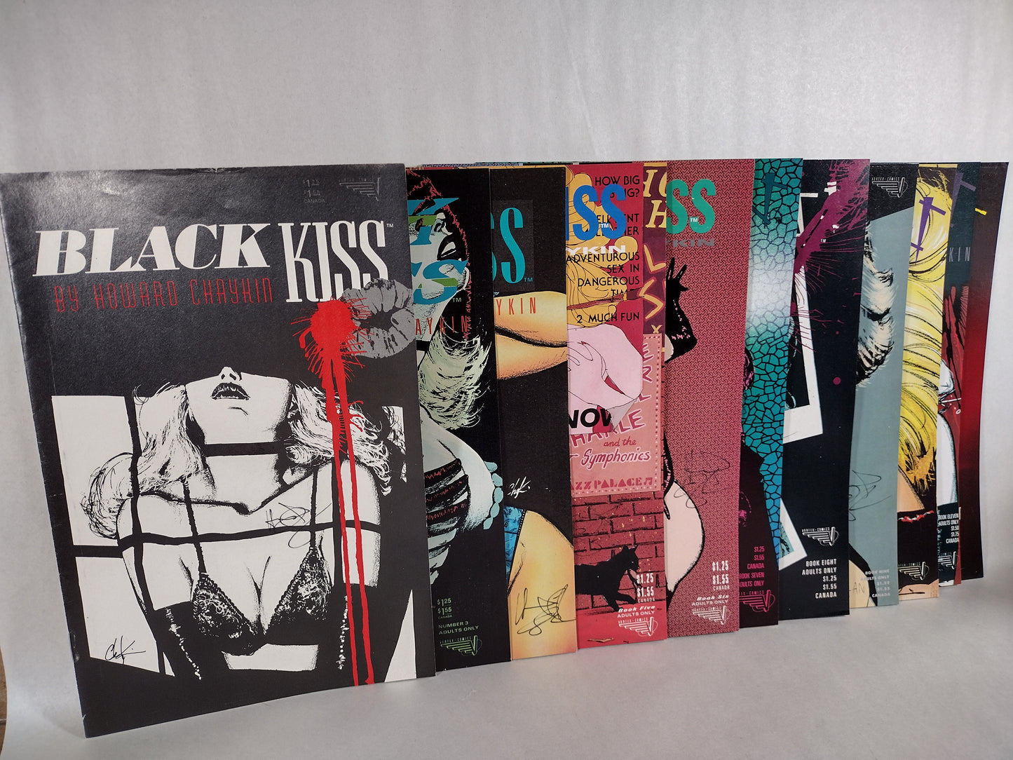 Black Kiss (1988) Vortex Comic Set #1 3-12 Signed Howard Chaykin Richard Ory