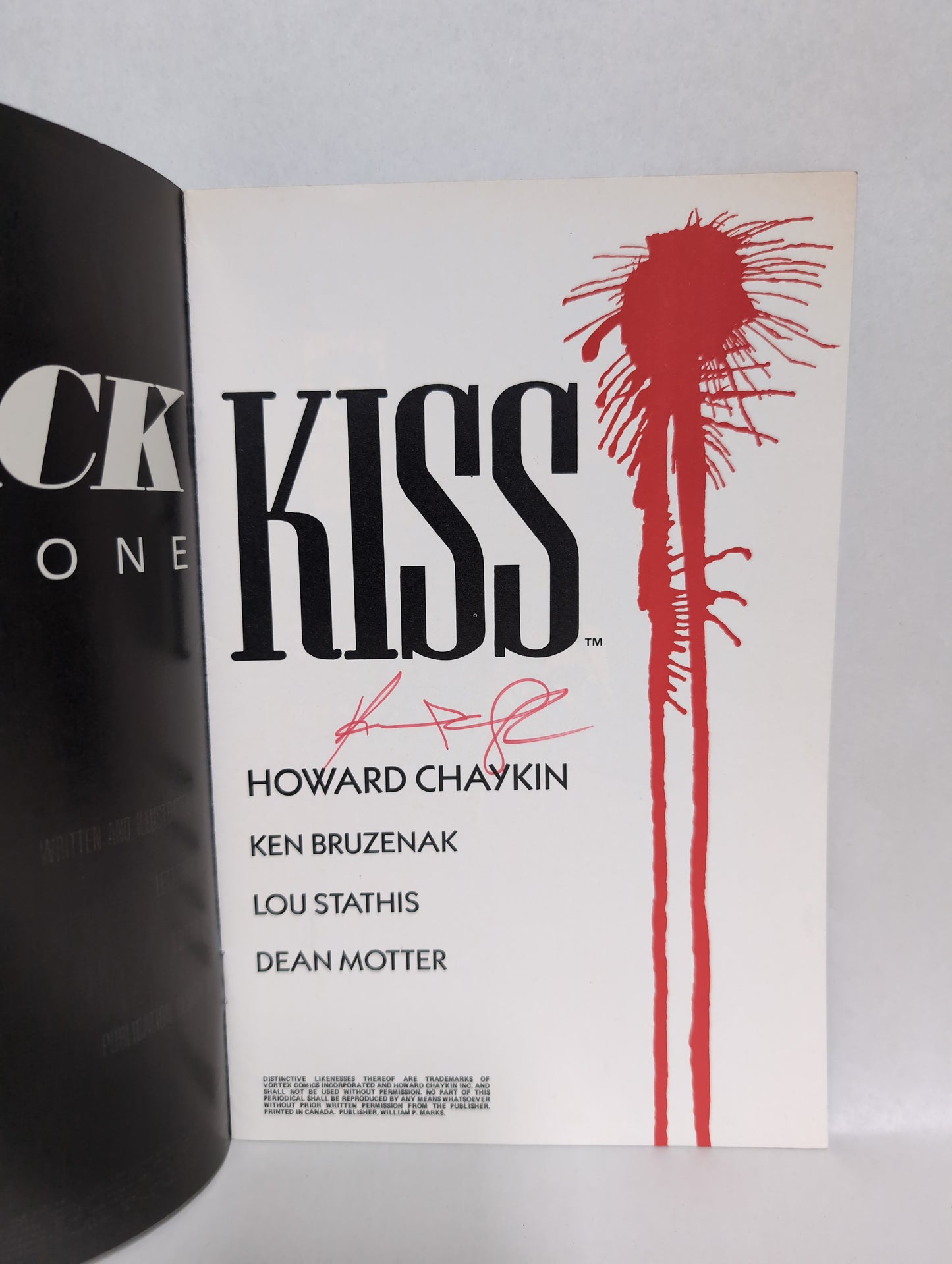 Black Kiss (1988) Complete Vortex Comic Set #1-12 Signed Howard Chaykin