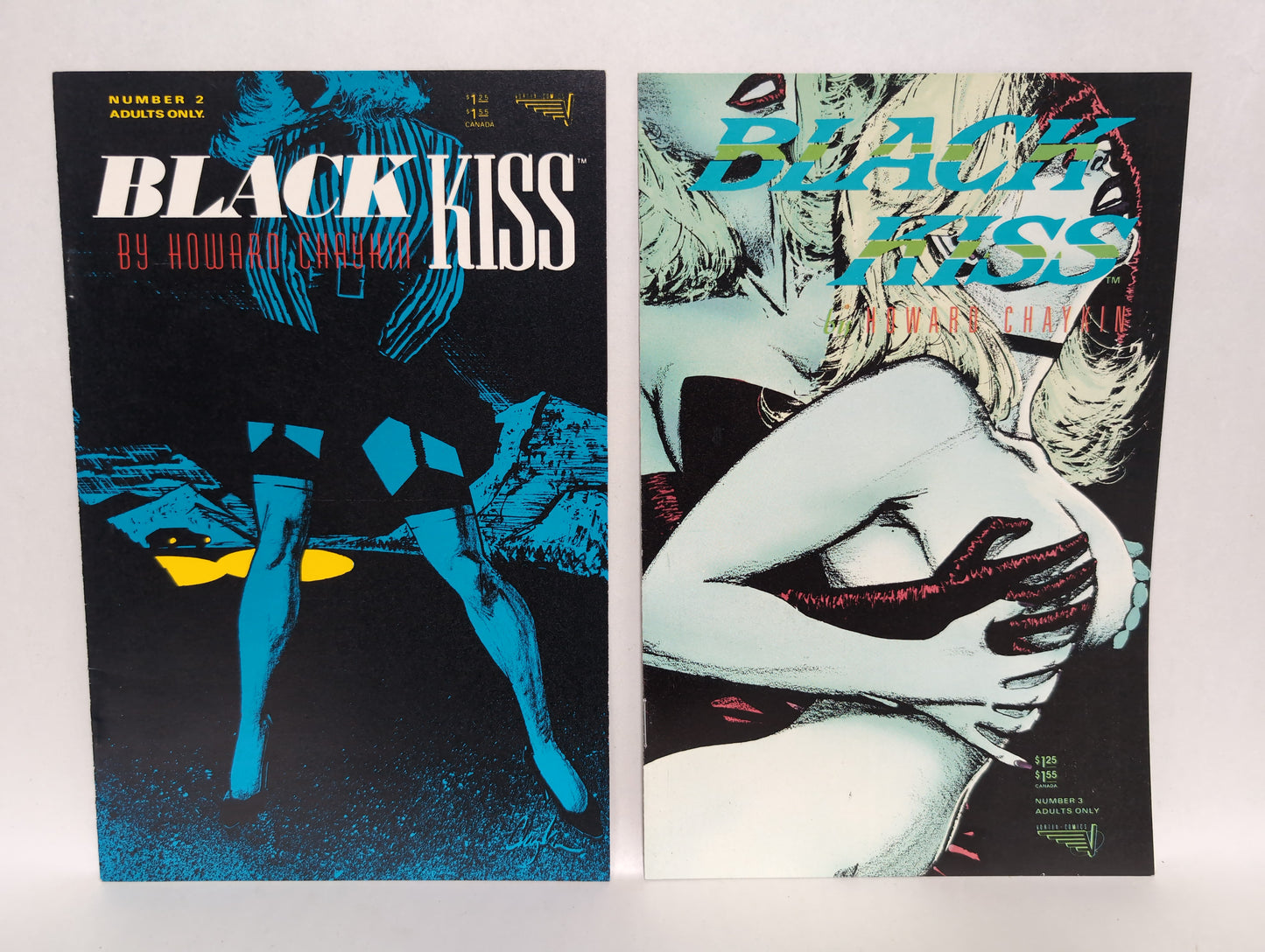 Black Kiss (1988) Complete Vortex Comic Set #1-12 Signed Howard Chaykin