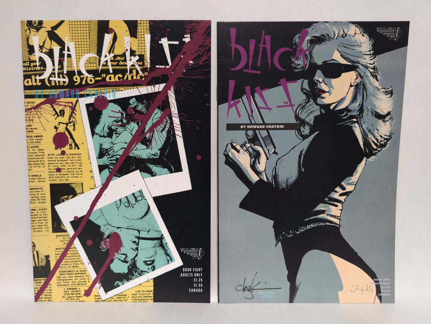 Black Kiss (1988) Complete Vortex Comic Set #1-12 Signed Howard Chaykin