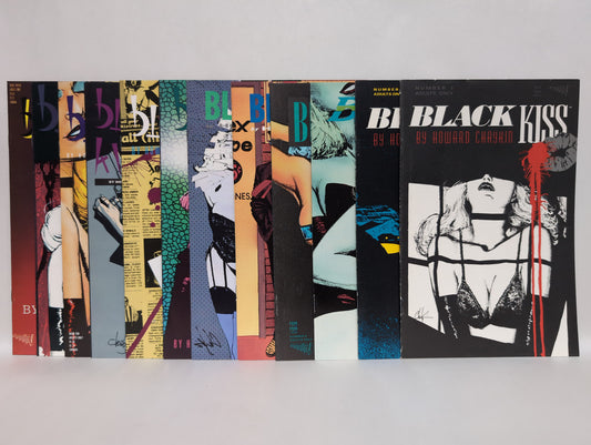 Black Kiss (1988) Complete Vortex Comic Set #1-12 Signed Howard Chaykin