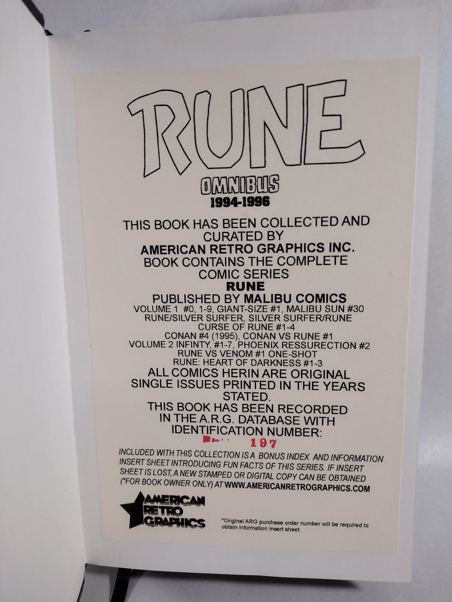 Barry Windsor-Smith's Rune (1994) Complete Malibu Comic Custom Bound Omnibus HC