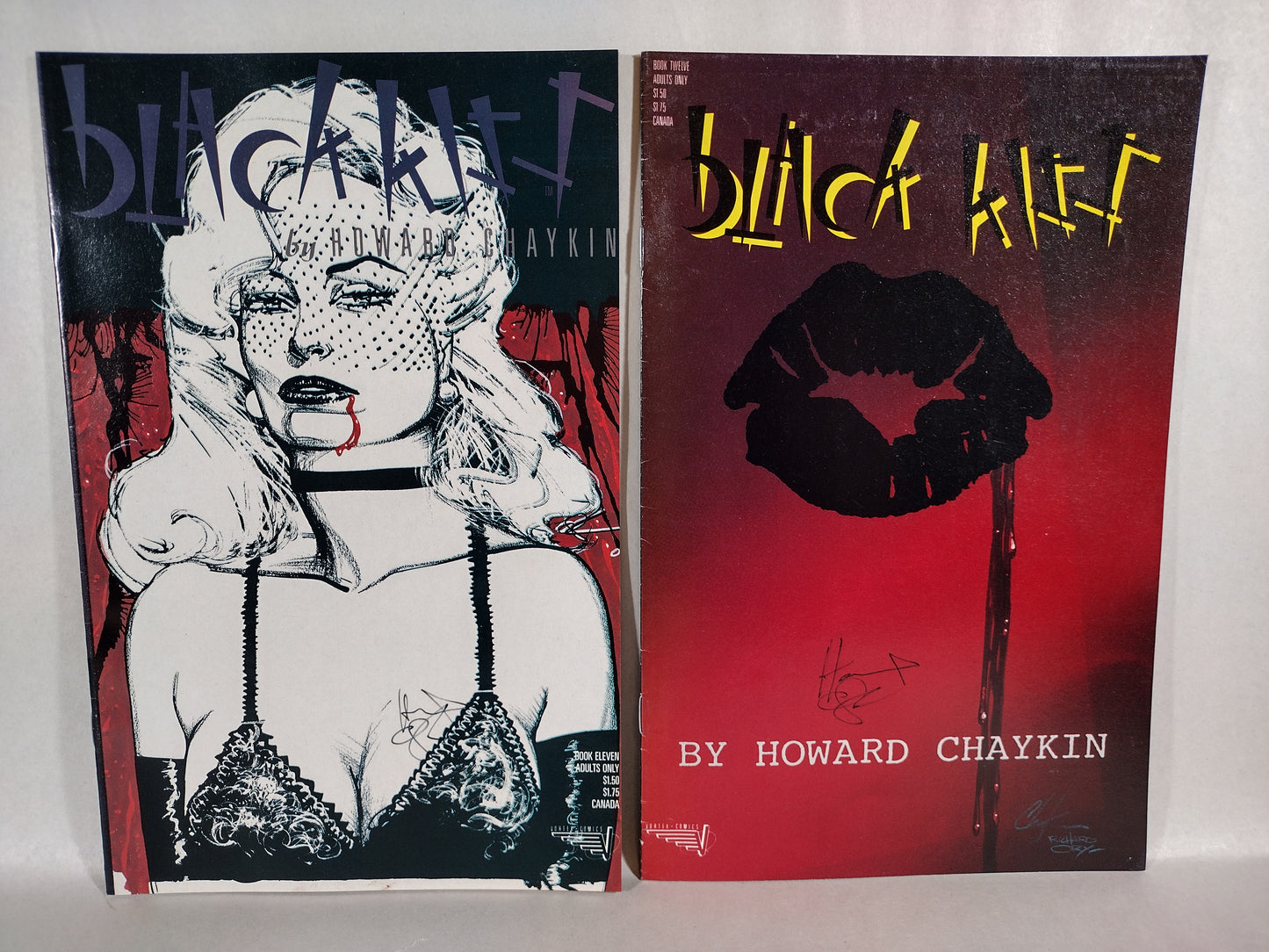 Black Kiss (1988) Vortex Comic Set #1 3-12 Signed Howard Chaykin Richard Ory