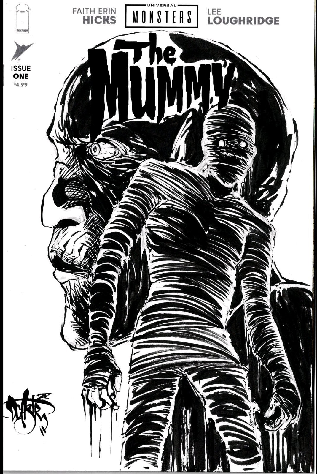 Universal Monsters Mummy #1 2025 Image Comic Sketch Variant CVR W Original Art 