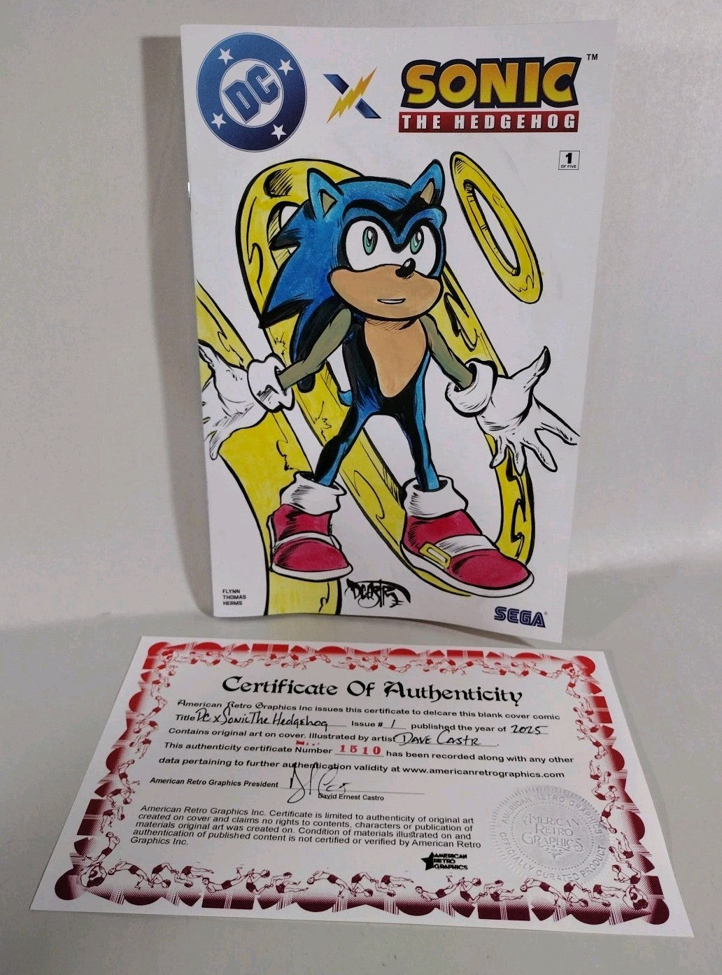 DC x Sonic the Hedgehog 1 DC Sega Sketch Variant Cover W Original