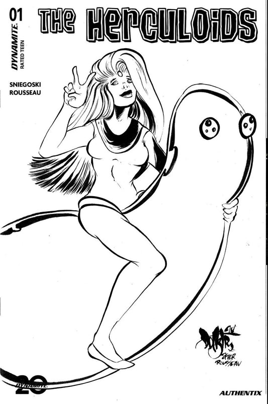 Herculoids 1 (2025) Dynamite Comic Sketch Cover Variant W Original Dave Cast Art