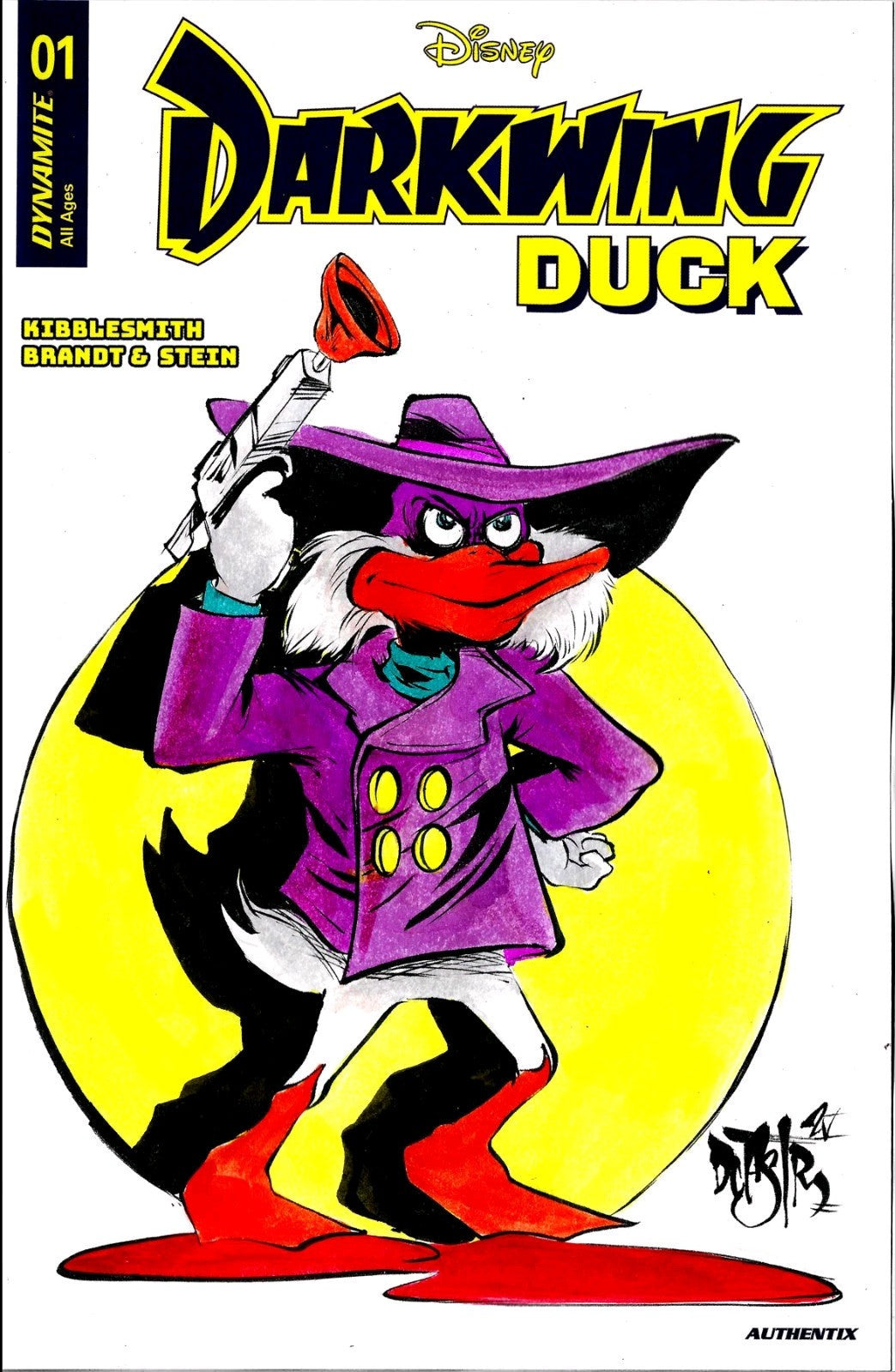 Darkwing Duck 1 (2025) Dynamite Comic Sketch Cover Variant W Original DCastr Art