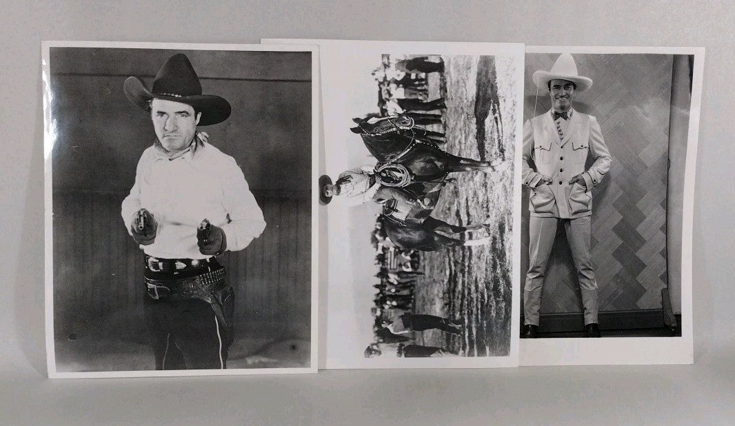 Tom Mix Cowboy Western 8 X 10" Publicity Photos Lot Of 3 
