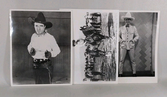 Tom Mix Cowboy Western 8 X 10" Publicity Photos Lot Of 3 