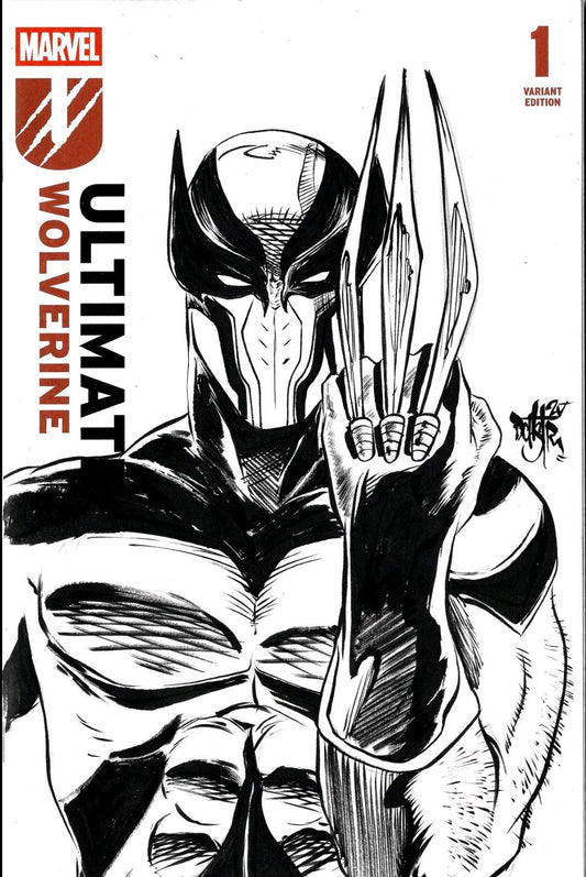 Ultimate Wolverine #1 (2025) 2nd Print Sketch Cover Comic W Original DCastr Art