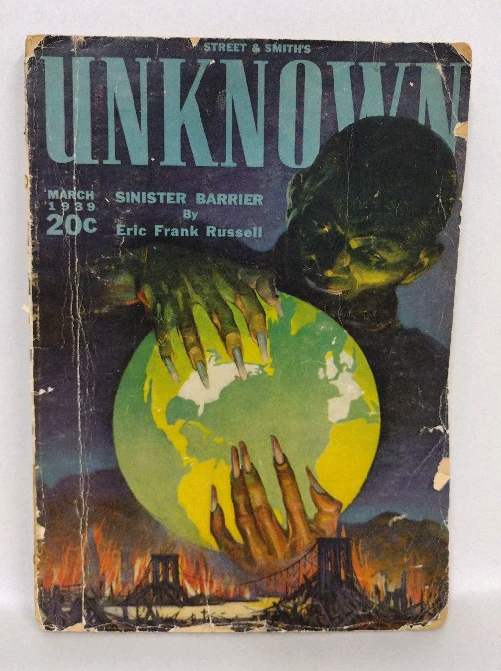 Unknown Vol 1 #1 March 1939 Mystery Scifi Golden Age Pulp Fiction Novel