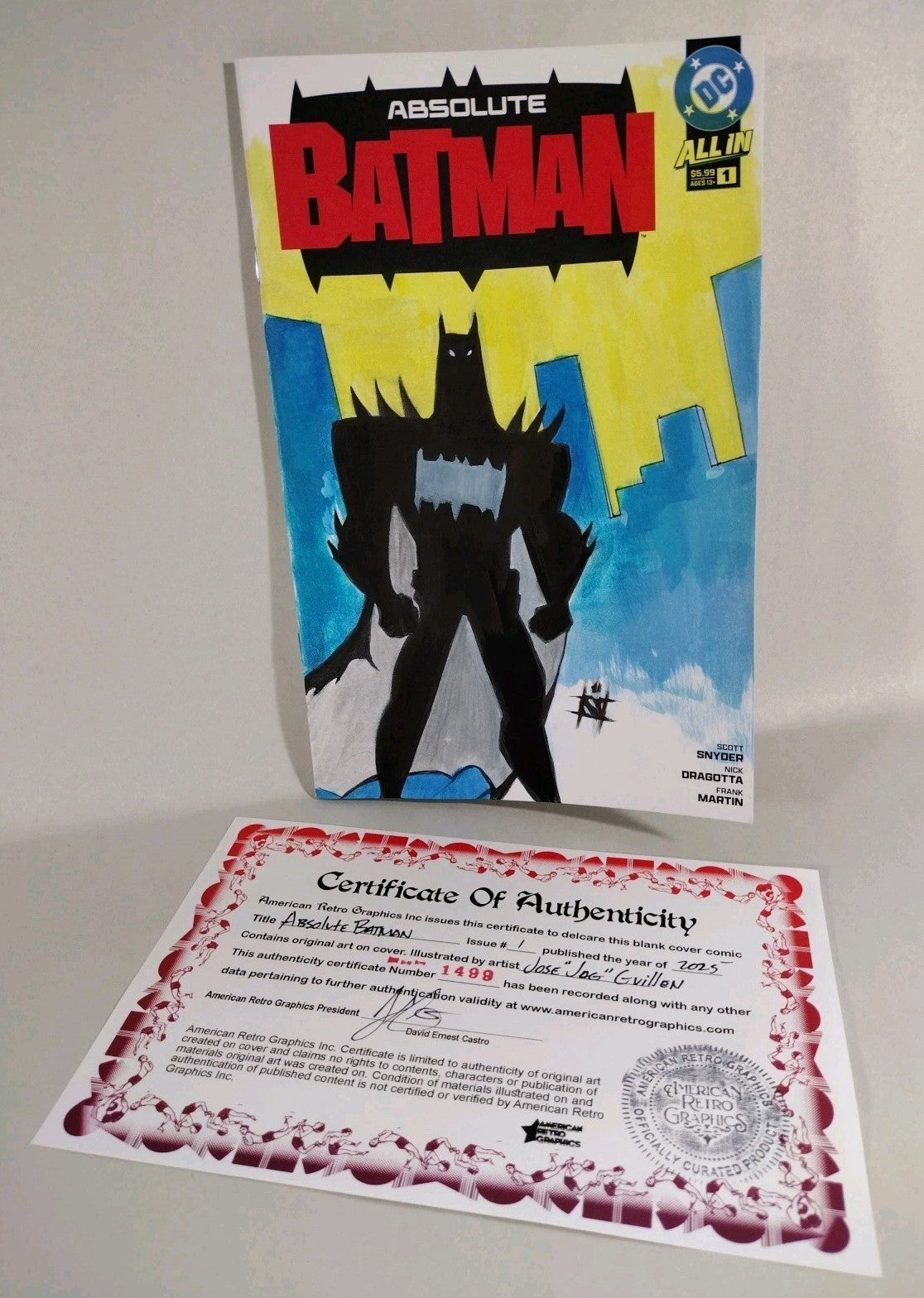 Absolute Batman 1 (2024) DC Comic Sketch 4th Variant Cover W Original JAG Art