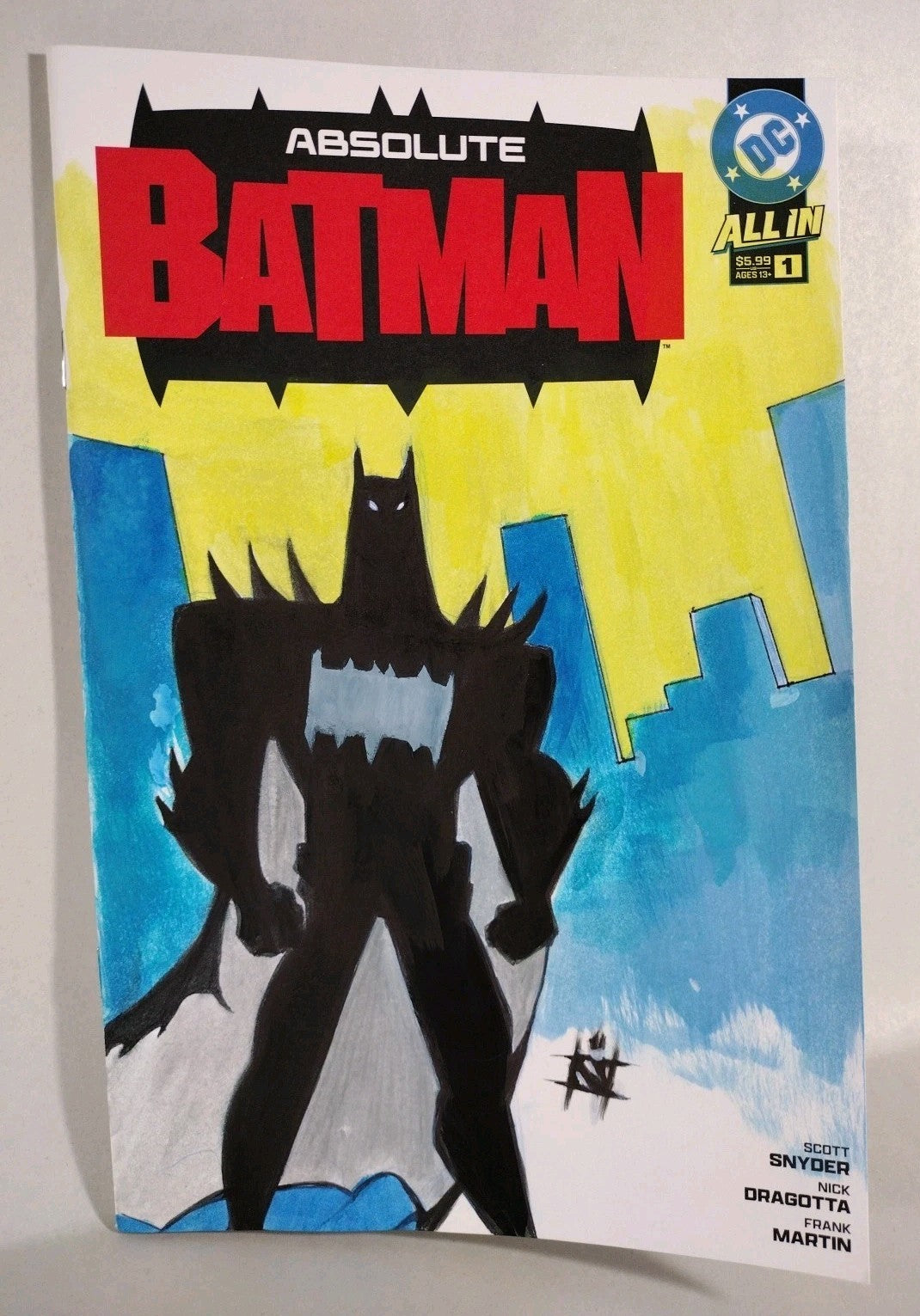 Absolute Batman 1 (2024) DC Comic Sketch 4th Variant Cover W Original JAG Art
