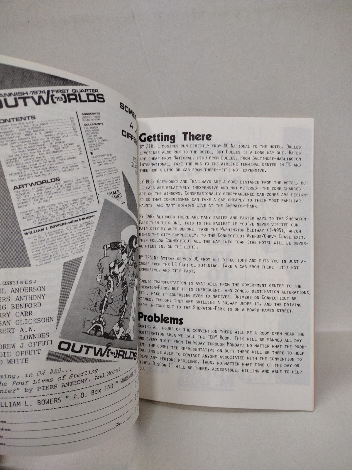 DISCON 2 Progress Report #4 (1974) Mirage Press Sci-Fi 44 Page BW Fanzine 