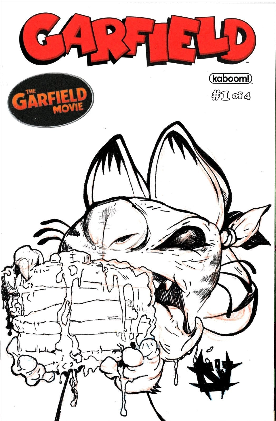 Garfield #1 (2024) Boom Sketch Variant Comic W Original Jose JAG Guillen Art