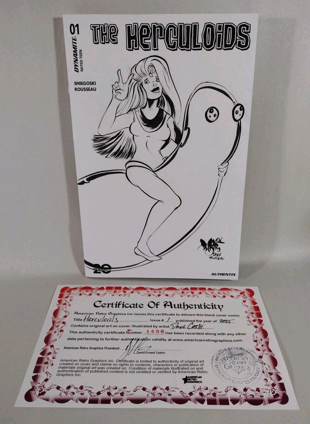 Herculoids 1 (2025) Dynamite Comic Sketch Cover Variant W Original Dave Cast Art