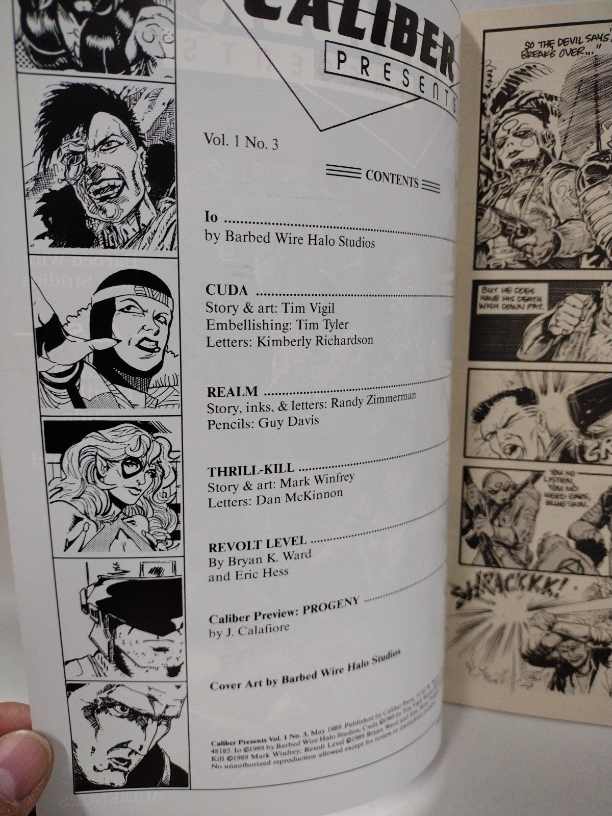 Caliber Presents (1989) Comic lot set #3 4 Tim Vigil Cuda IO Baker Street Punks