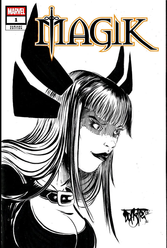 Magik 1 (2025) 2nd Print Marvel Sketch Cover Variant Comic W Original DCastr Art
