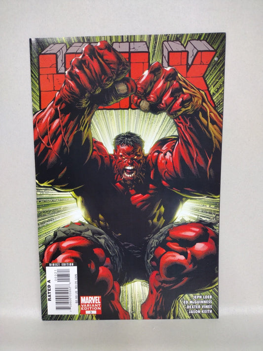 Hulk #3 (2008) Marvel Comics 1:20 David Finch Red Hulk Variant Cover VF-NM