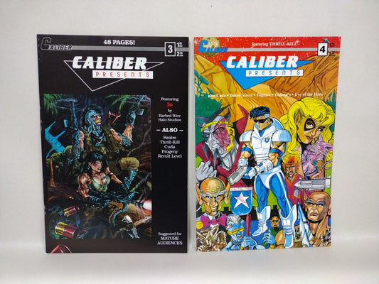 Caliber Presents (1989) Comic lot set #3 4 Tim Vigil Cuda IO Baker Street Punks