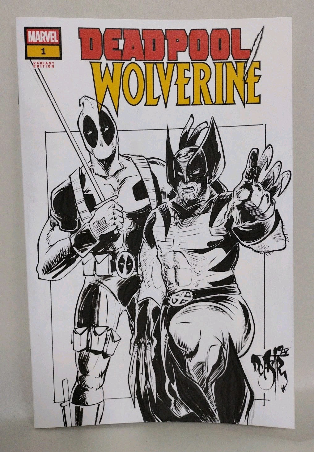 Deadpool Wolverine #1 (2025) Marvel Sketch Variant With Original Dave Castr Art