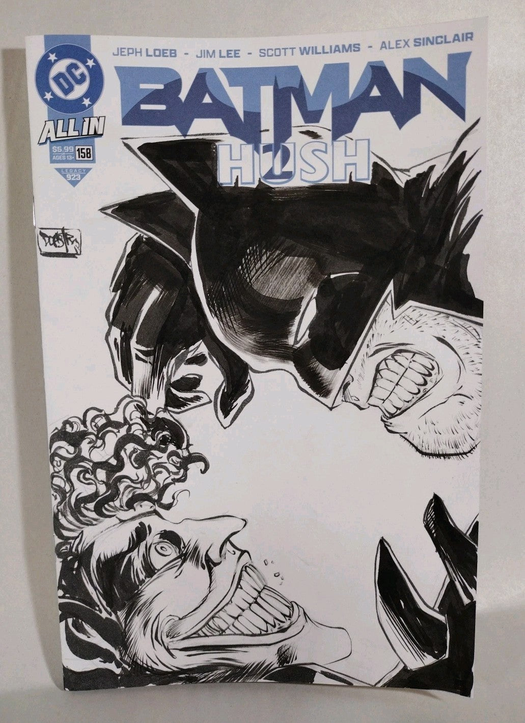 Batman 158 Hush 2 (2025) DC Comic Sketch Variant Cover W Original Dave Castr Art