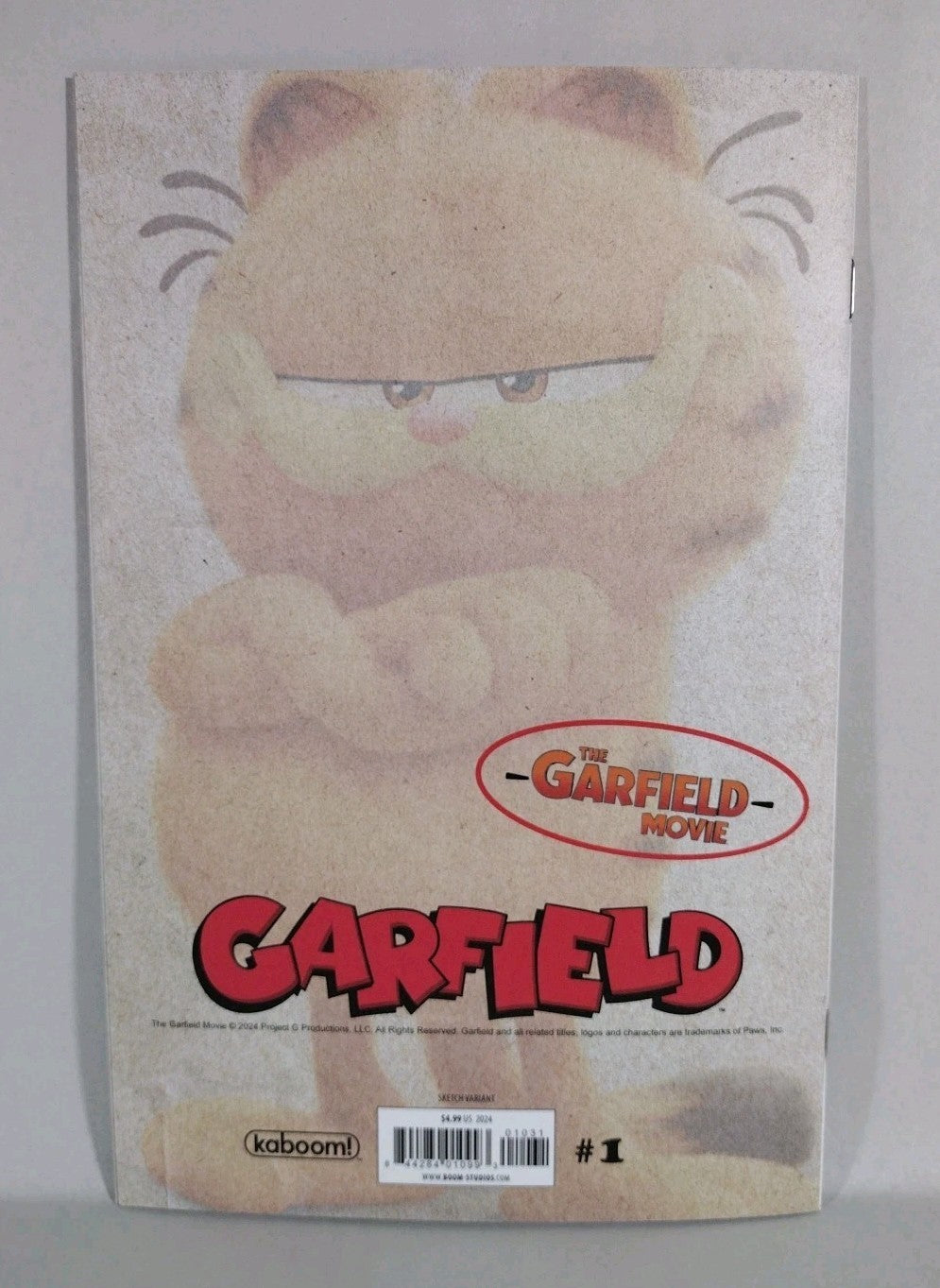 Garfield #1 (2024) Boom Sketch Variant Comic W Original Jose JAG Guillen Art