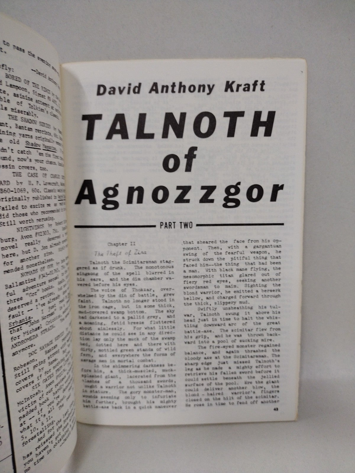 Omnifan #4 (1970) Comic Book Fanzine Otis Adelbert Kline David A Kraft Stories 