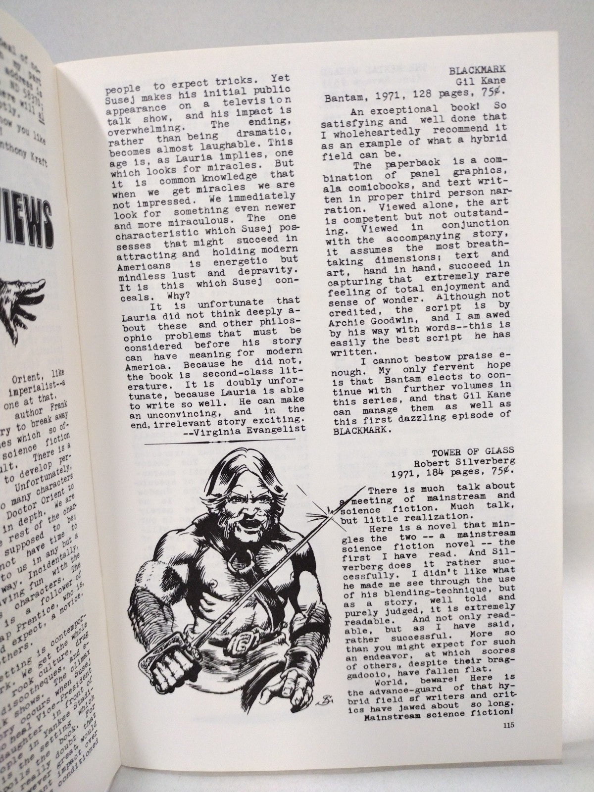 Omnifan #6 (1974) Fantasy Fanzine David A Kraft Mark Nelson Cover Bill Black