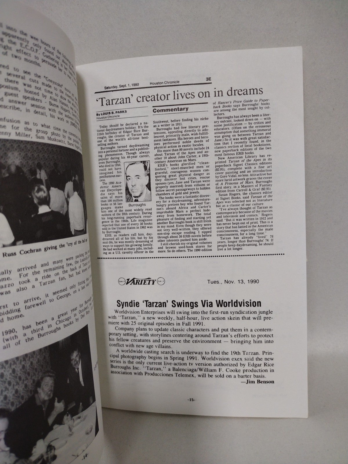 ERB Collector (1991) #4 & 5 Tarzan Newsletter Fanzine Lot Set