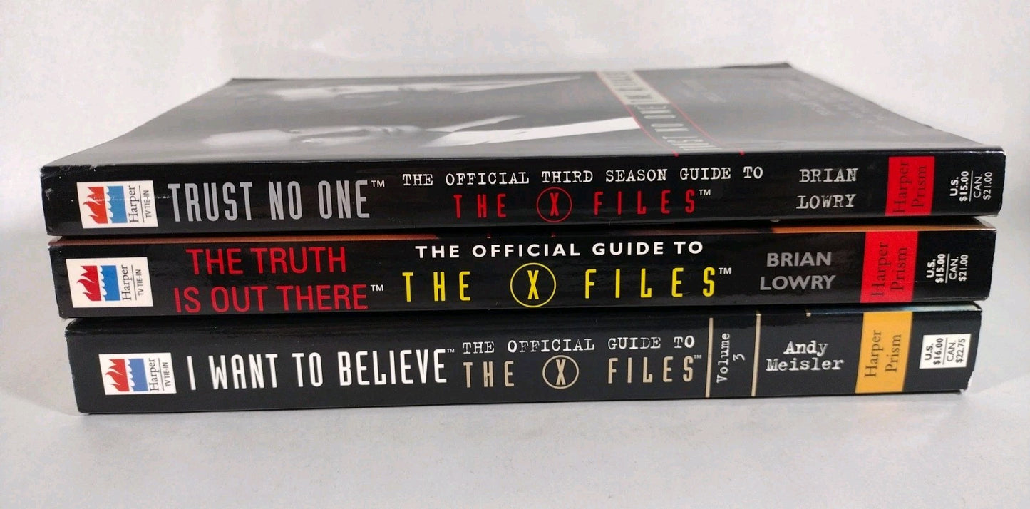 X-Files Official Guide To (1995) Vol 1 2 3 Brian Lowry Andy Meisler Harper Prism