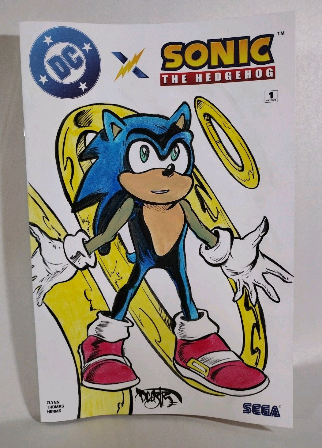 DC x Sonic the Hedgehog 1 DC Sega Sketch Variant Cover W Original