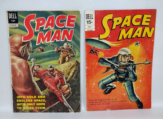 Space Man (1962) Dell Silver Age Science Fiction Comic Lot Set #3 & #10