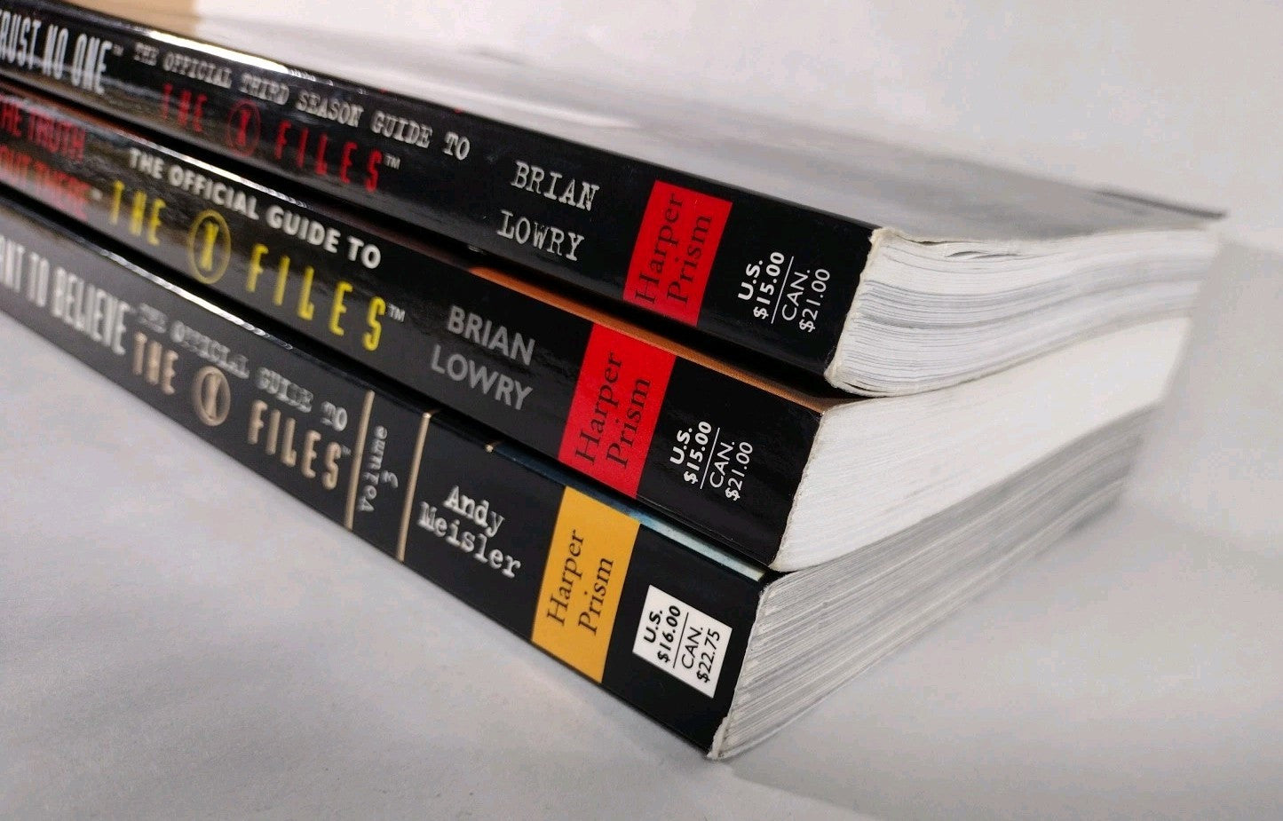 X-Files Official Guide To (1995) Vol 1 2 3 Brian Lowry Andy Meisler Harper Prism