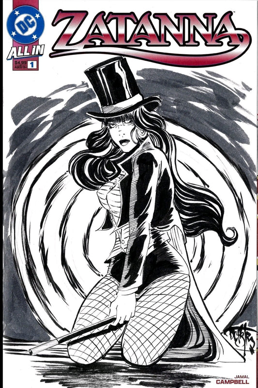 Zantanna #1 (2025) DC Comic Sketch Cover Variant With Original Dave Castr Art