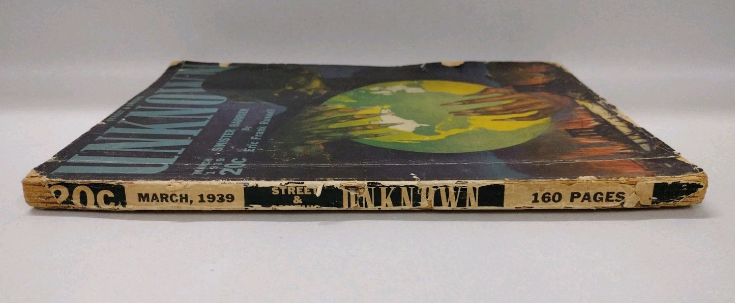 Unknown Vol 1 #1 March 1939 Mystery Scifi Golden Age Pulp Fiction Novel
