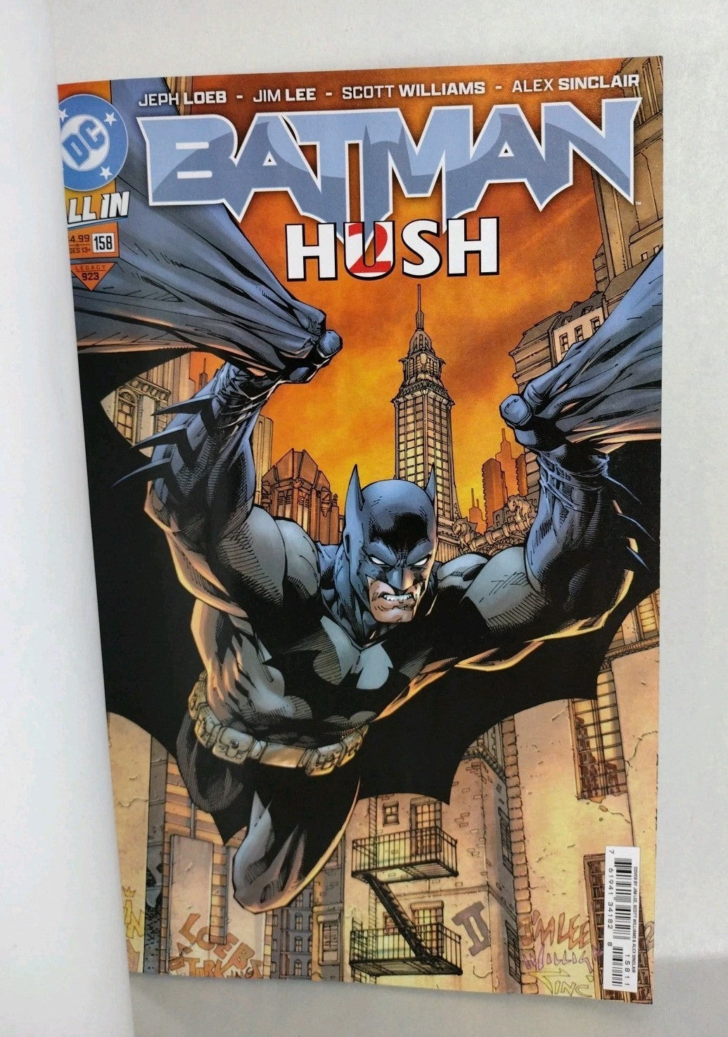 Batman 158 Hush 2 (2025) DC Comic Sketch Variant Cover W Original Dave Castr Art