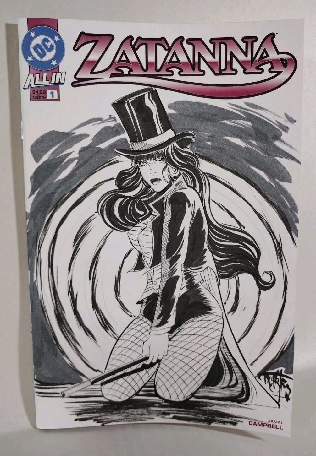 Zantanna #1 (2025) DC Comic Sketch Cover Variant With Original Dave Castr Art