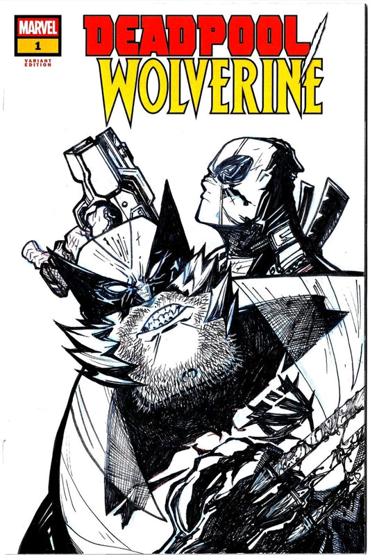 Deadpool Wolverine #1 (2025) Marvel Sketch Variant With Original JAG Guillen Art